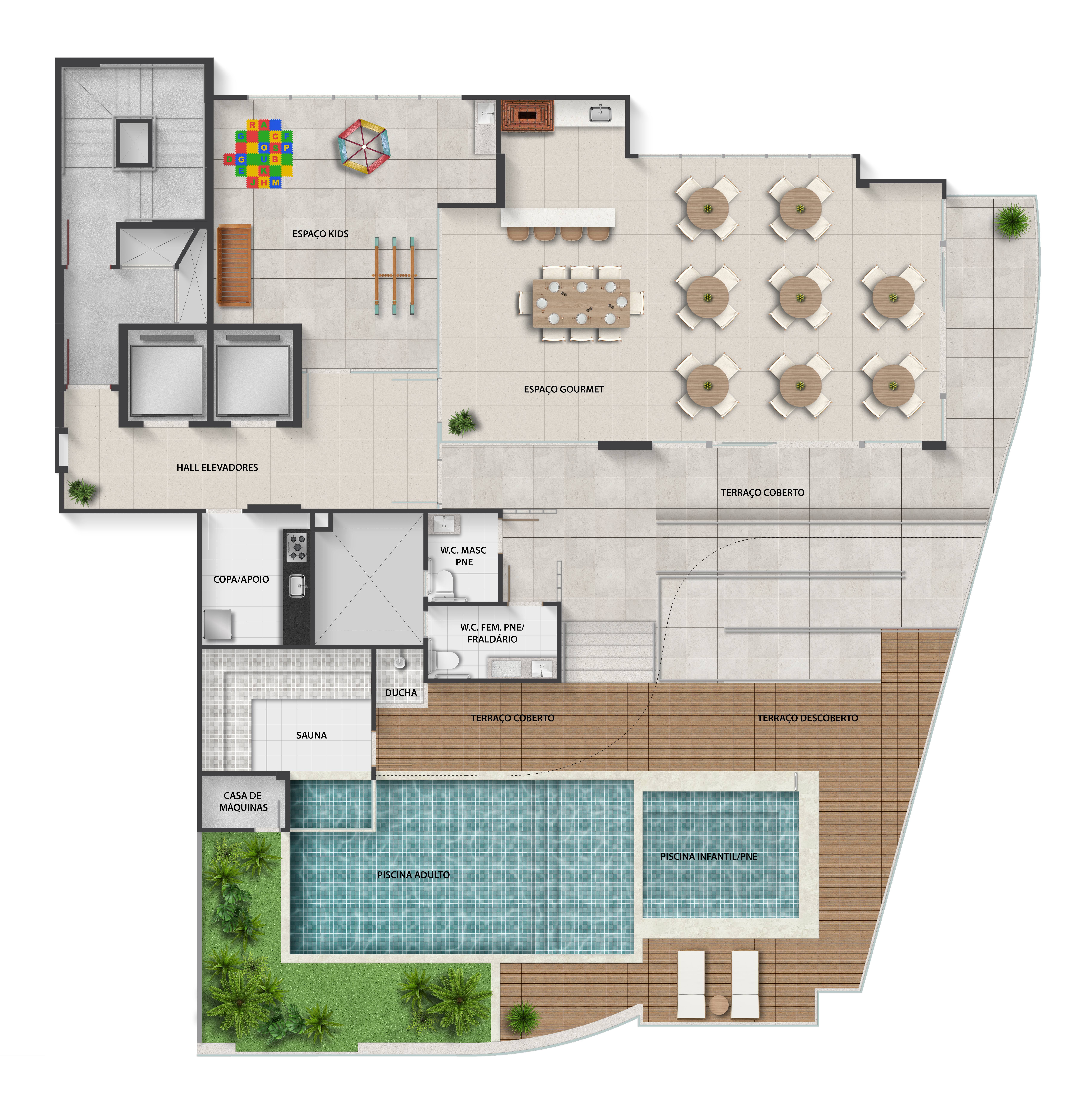 Planta da Área de Lazer